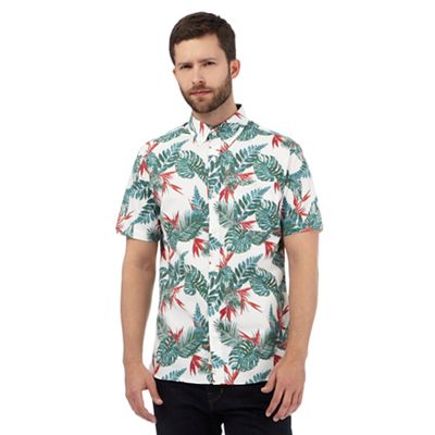 Hammond & Co. by Patrick Grant Multi-coloured tropical leaf print shirt